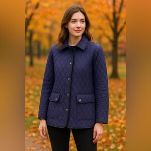 Chicos Purple Quilted Barn Jacket